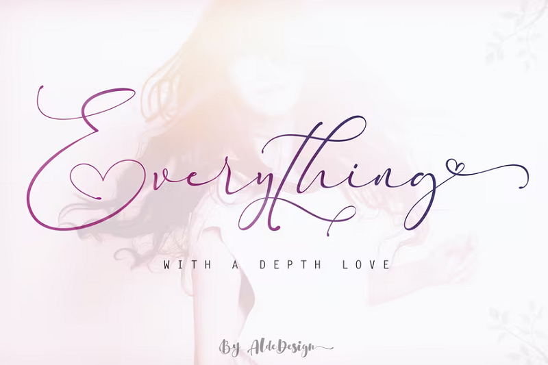 Everything calligraphy font