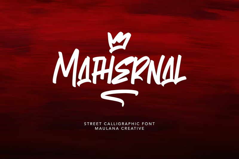 Mathernal street calligraphy font