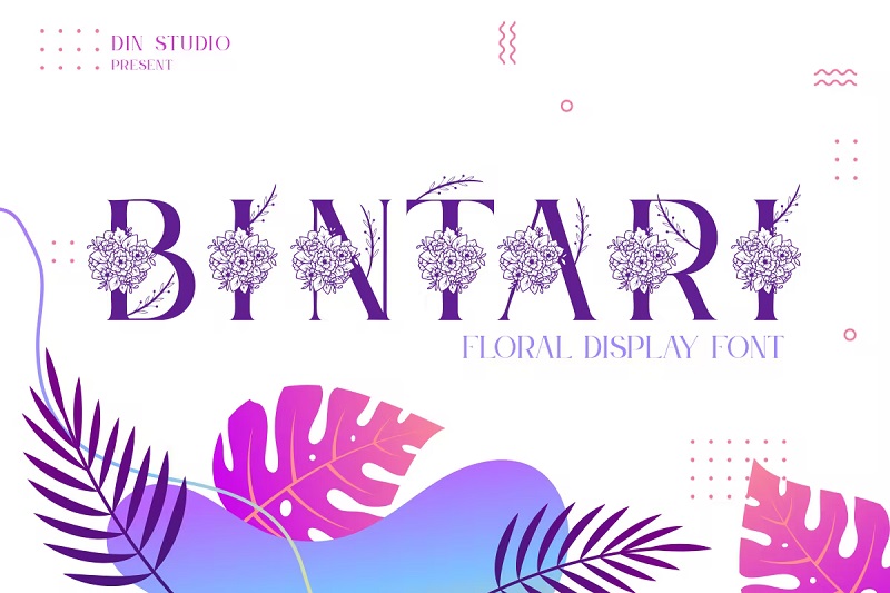 Bintari floral font 