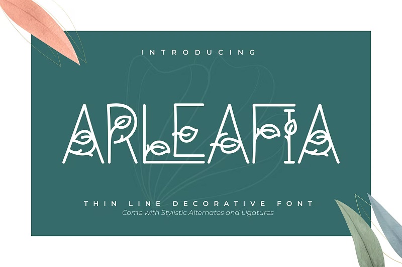 Arleafia Floral Font 