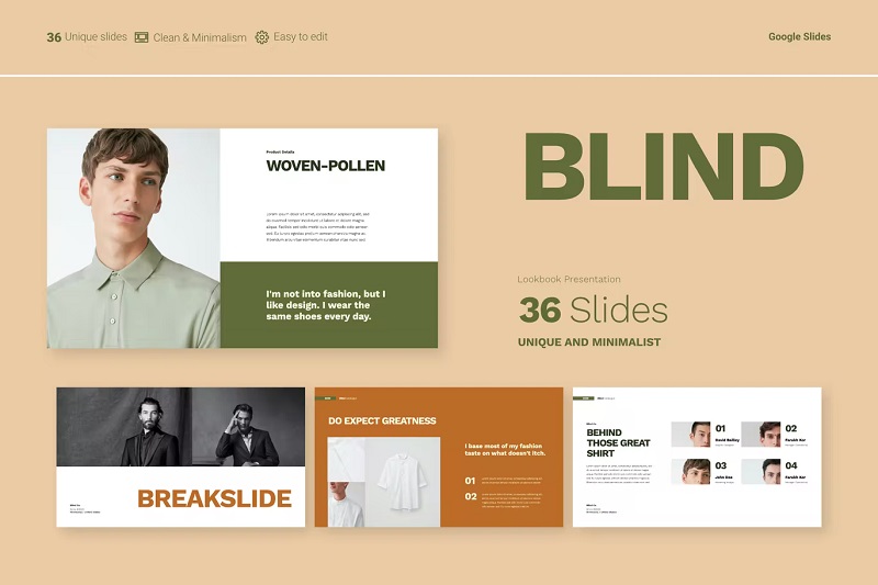 Blind Google Slides template 