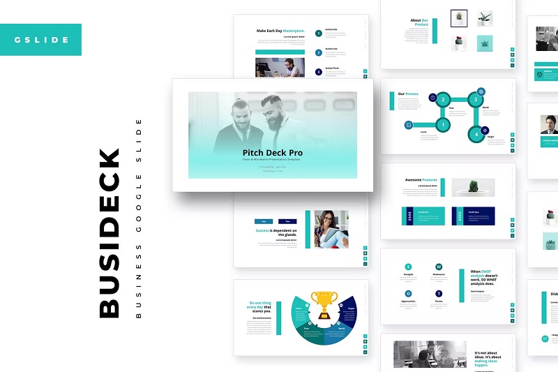 Busideck Google Slides template 