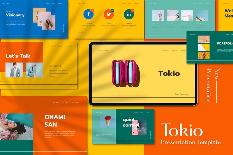 Tokio Google Slides template 