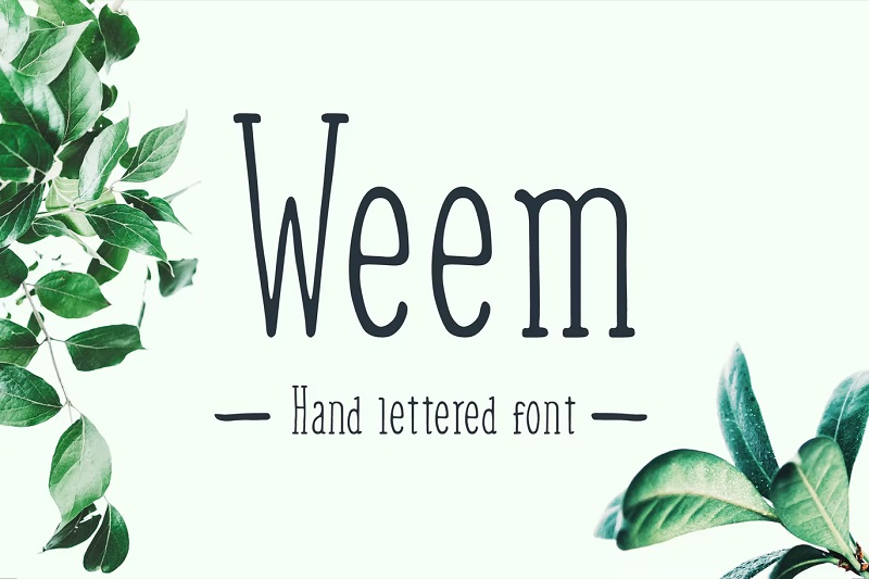 Weem hand lettering font