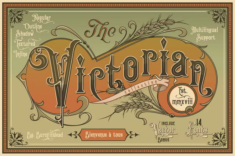 Victorian font collection