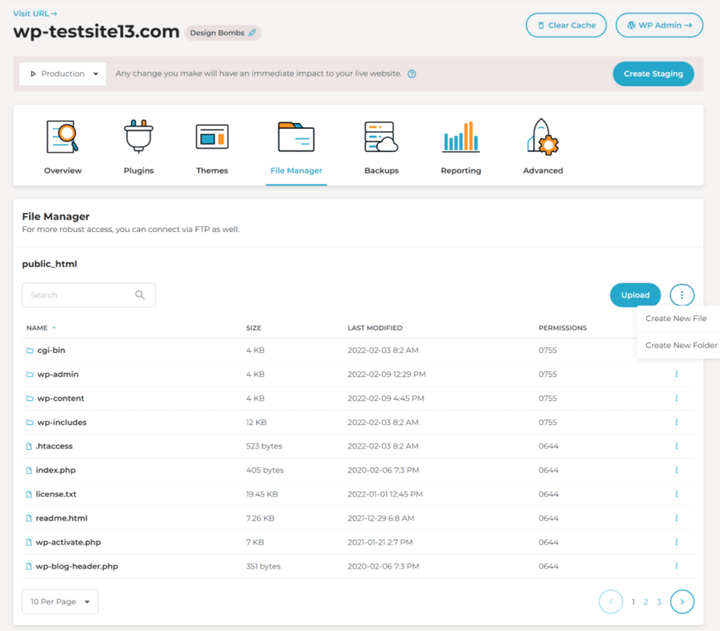 In-browser file manager