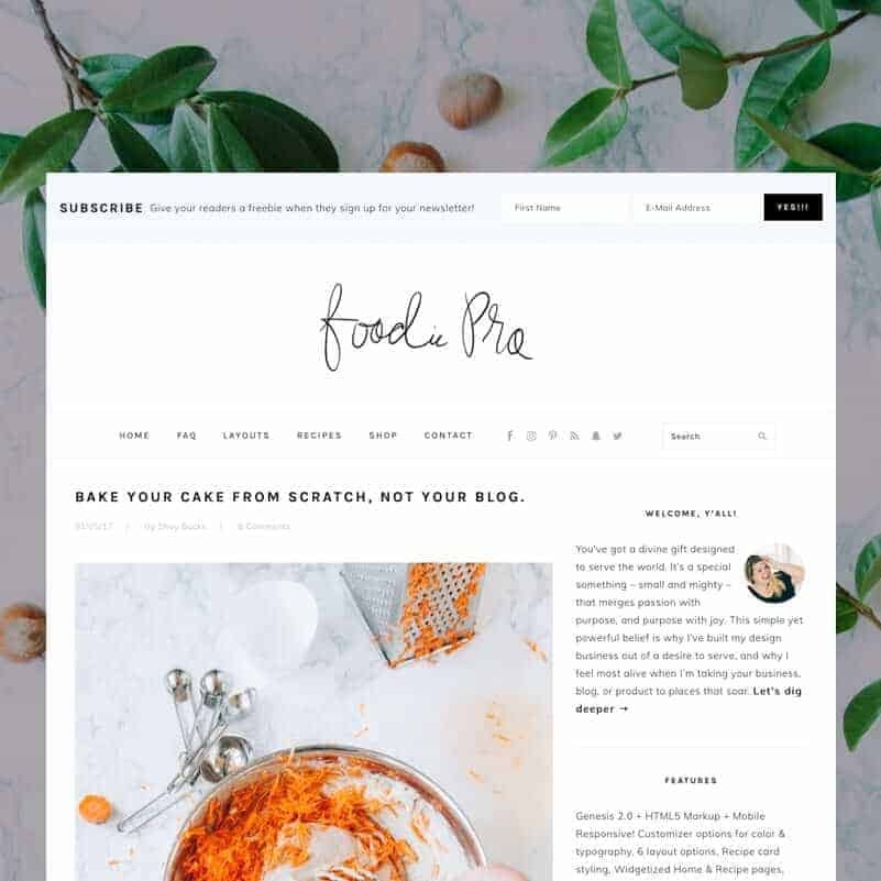 Foodie Pro Classic Theme