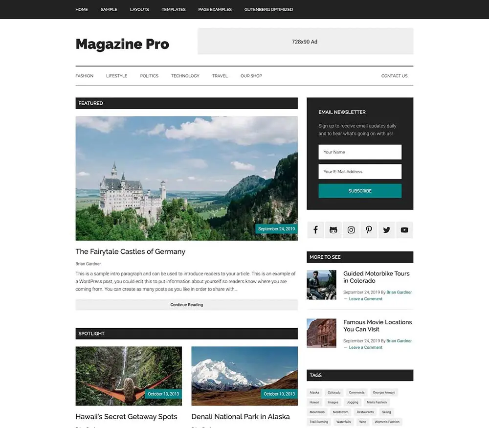 Magazine Pro theme