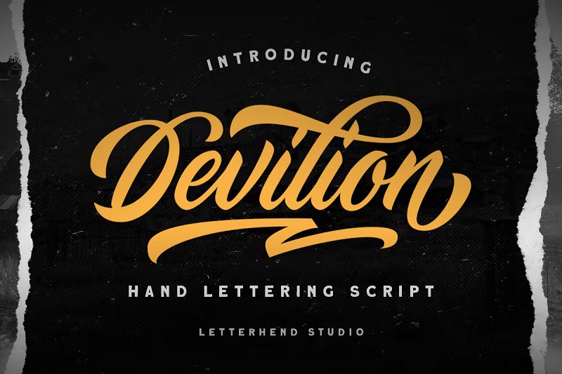 #1 hand lettering font - Devilion 