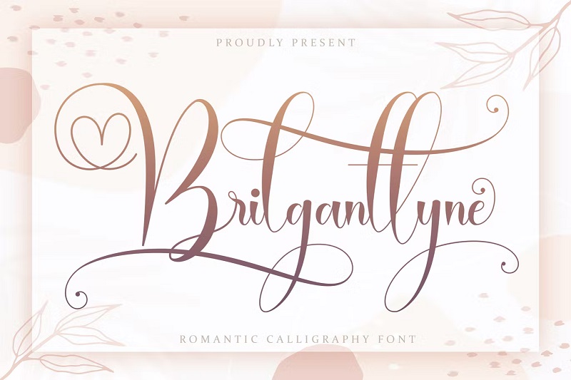 Brilganttyne hand lettering font