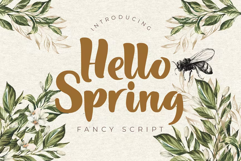 Hello Spring font