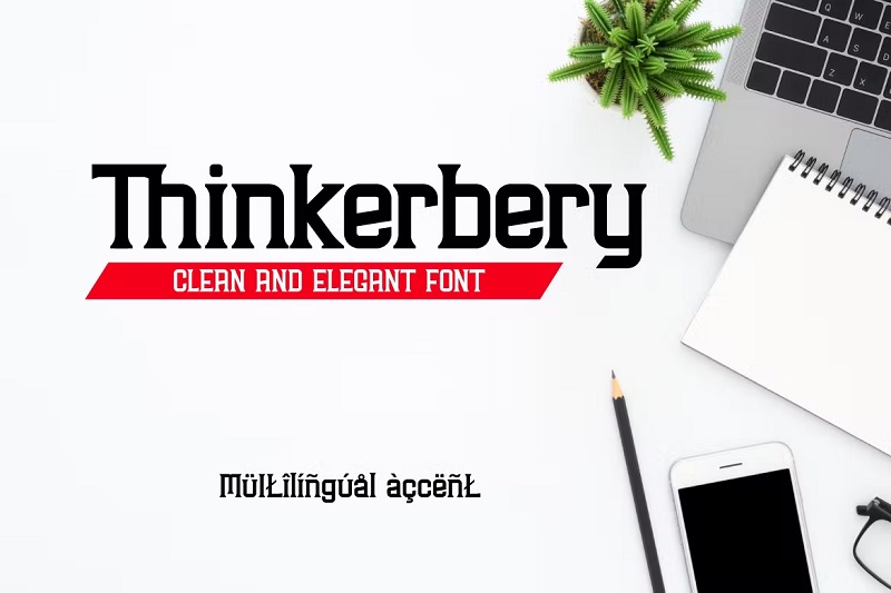 Thinkerbery nonfiction font for book covers