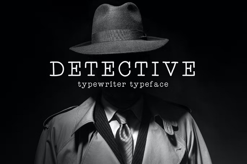 Detective font for book covers