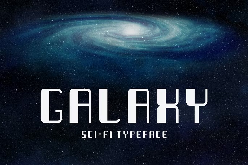 Galaxy font for scifi book covers