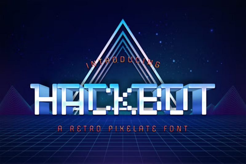 Hackbot pixel font