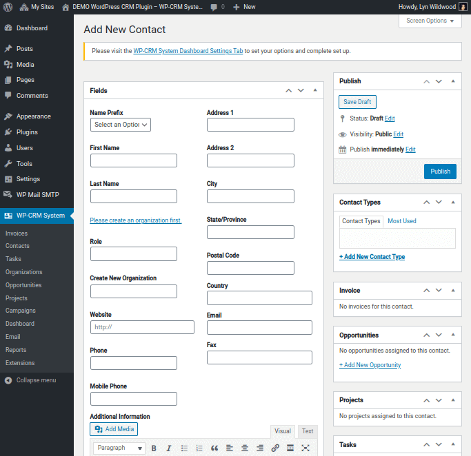 WP CRM System