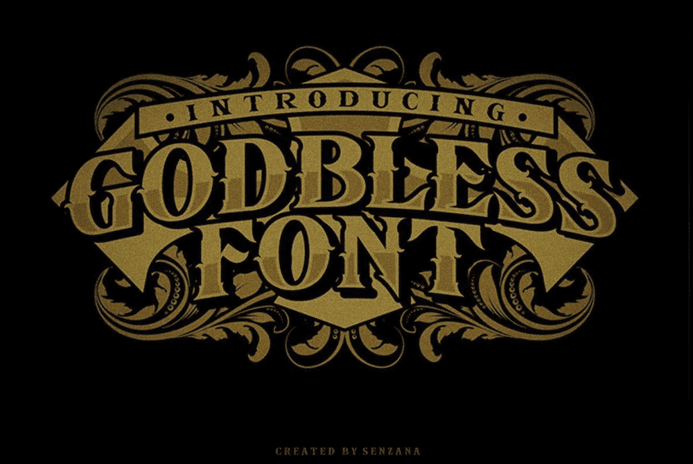 The Godbless font.