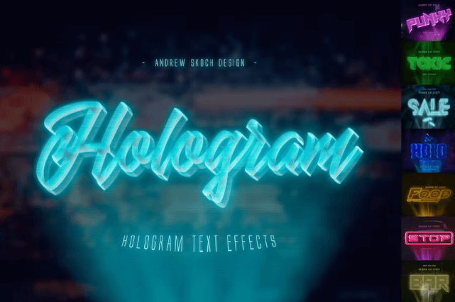 Hologram Text Effects