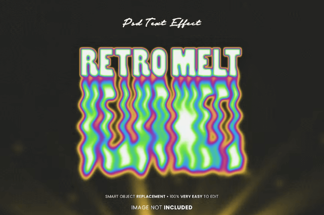 Retro Melt Text Effect