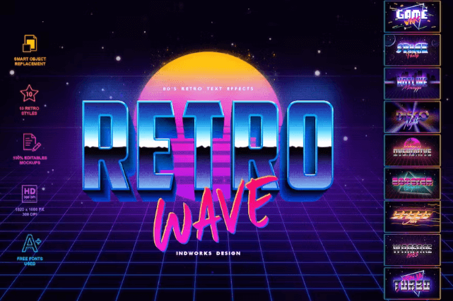 80's Retro Text Effects Vol. 1