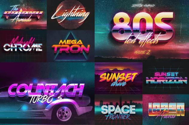 80s Text Effects Vol. 2