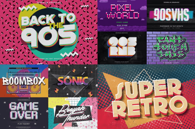 90s Text Effects