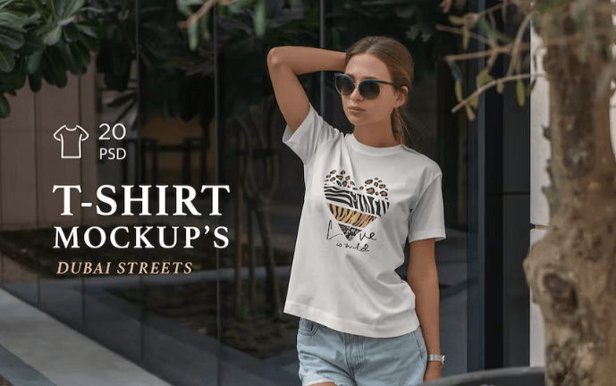 T-Shirt Mockups Dubai Streets