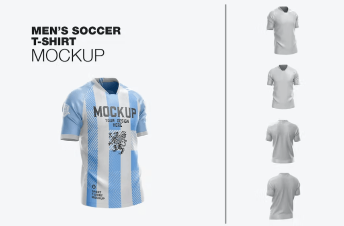 Men's Soccer T-Shirt Mockup