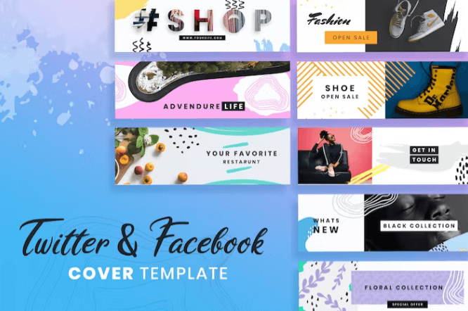 Facebook and Twitter Cover Templates