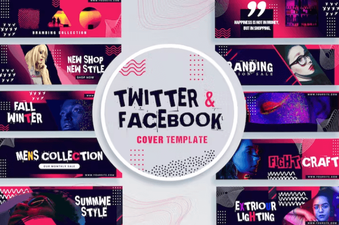 Facebook and Twitter Cover Templates