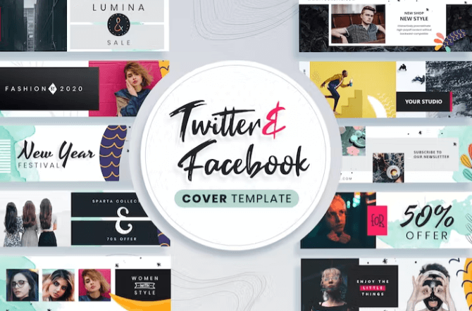 Facebook and Twitter Cover Templates