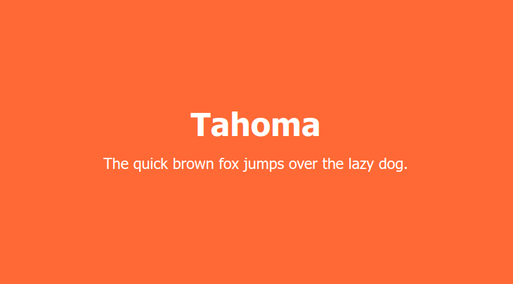 Tahoma - Fonts for PowerPoint Presenations