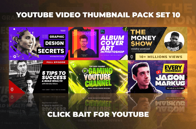 YouTube Thumbnails Set