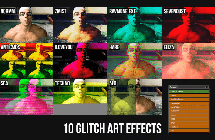 Glitch Art Photoshop Actions