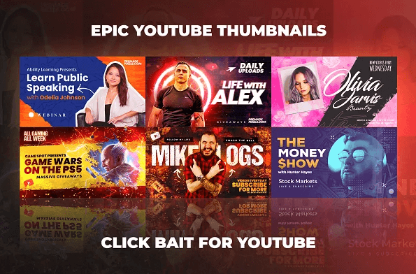 Epic YouTube Thumbnail Templates Set