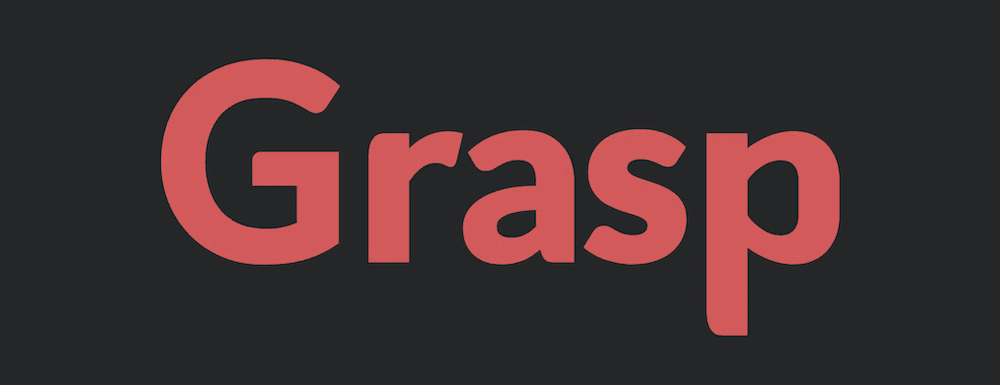 The Grasp t-shirt font.