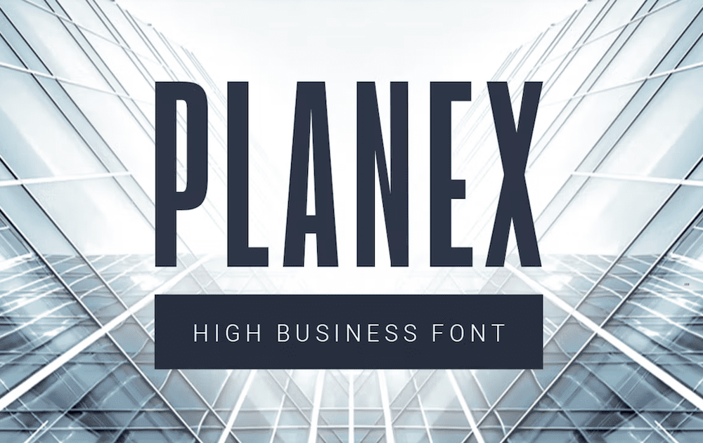 The Planex font.