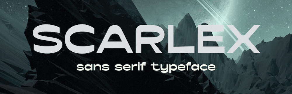 The Scarlex font.