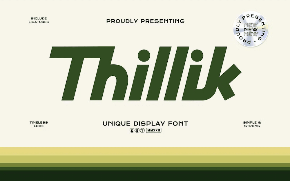 The Thillik font.