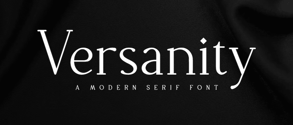 The Versanity font.