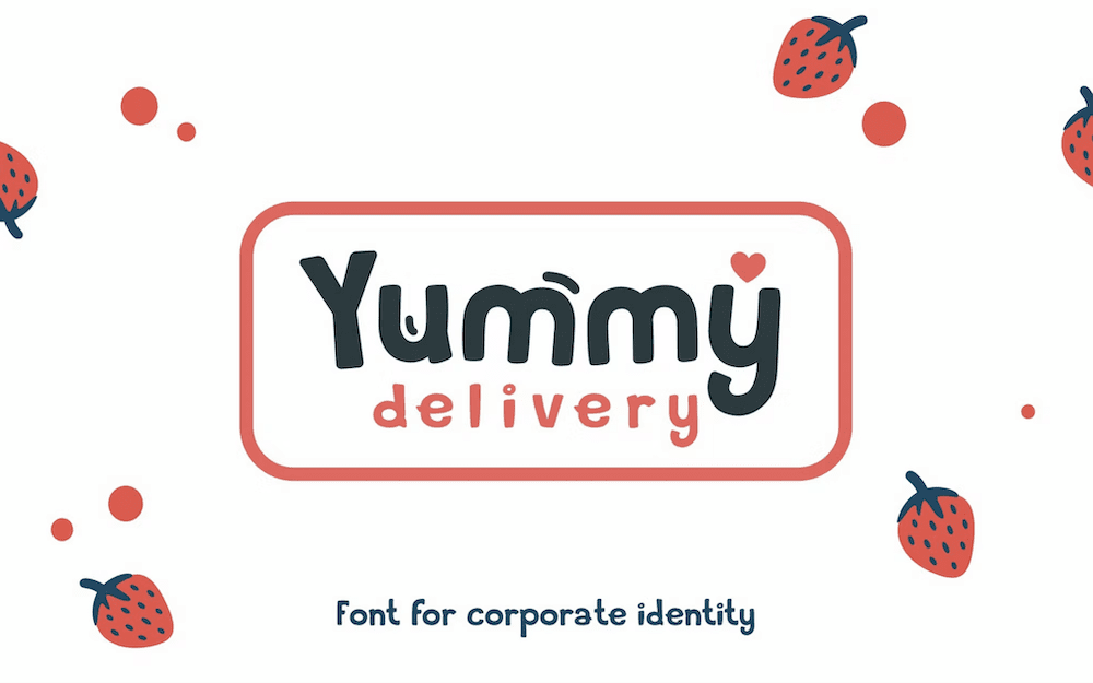 The Yummy Delivery font.