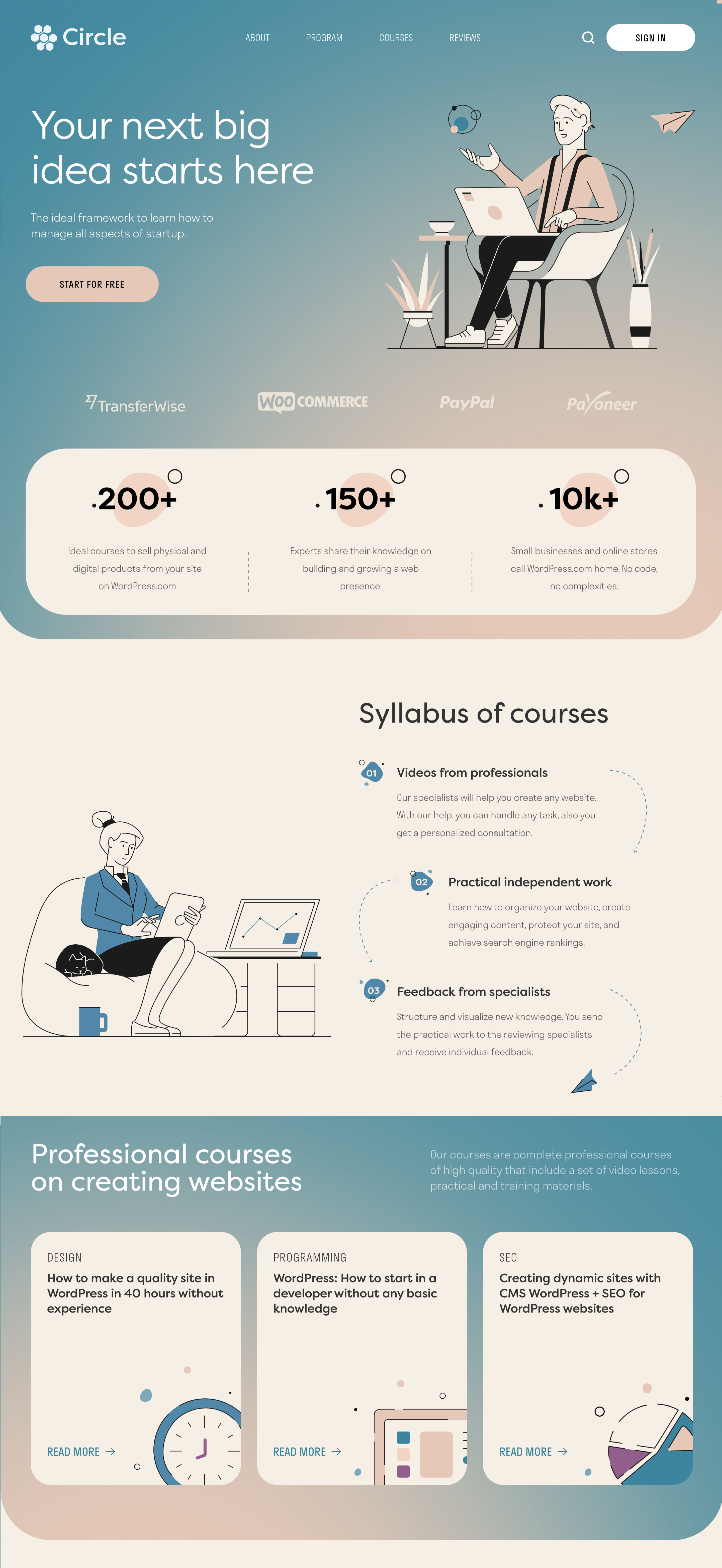 Circle Webflow site
