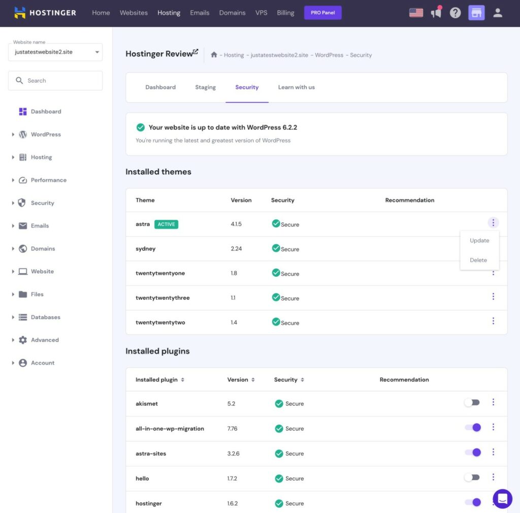 Plugin and theme management