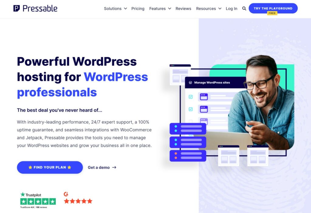 Pressable WordPress hosting