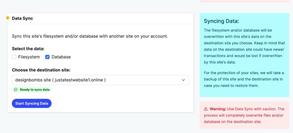 Data sync