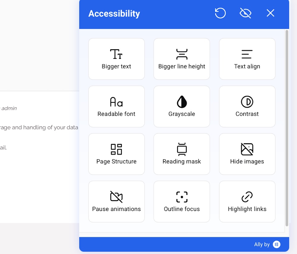 accessibility widget